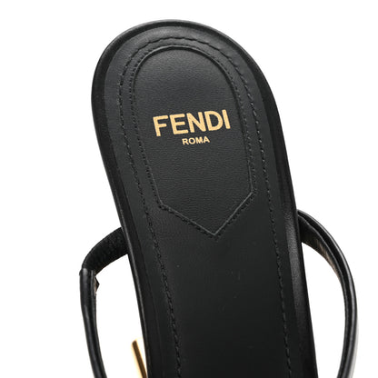 Fendi Calfskin Fendi First 95mm Slide Sandals 38 Black 8 of 8