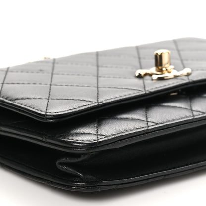 Chanel Lambskin Quilted Trendy CC Wallet On Chain WOC Black 10 of 13