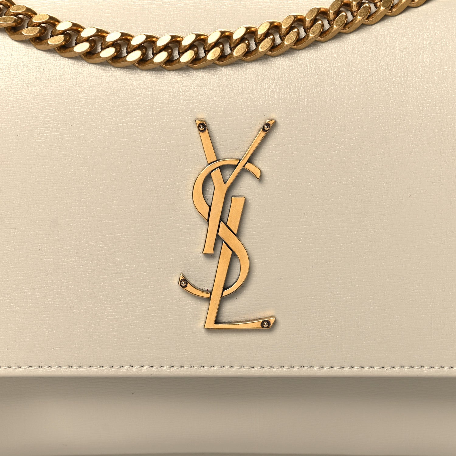 Saint Laurent Calfskin Medium Monogram Sunset Crema Soft 8 of 10