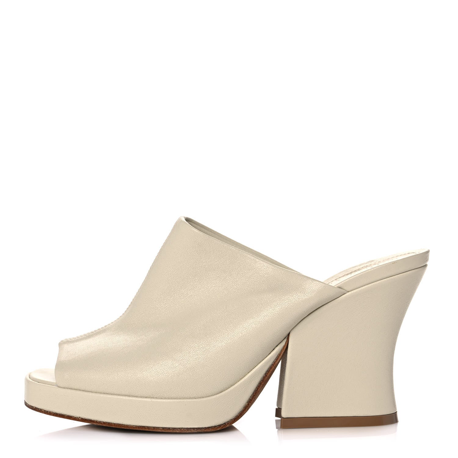 Bottega Veneta Nappa Stack Mule Sandals 36.5 Sea Salt 1 of 9