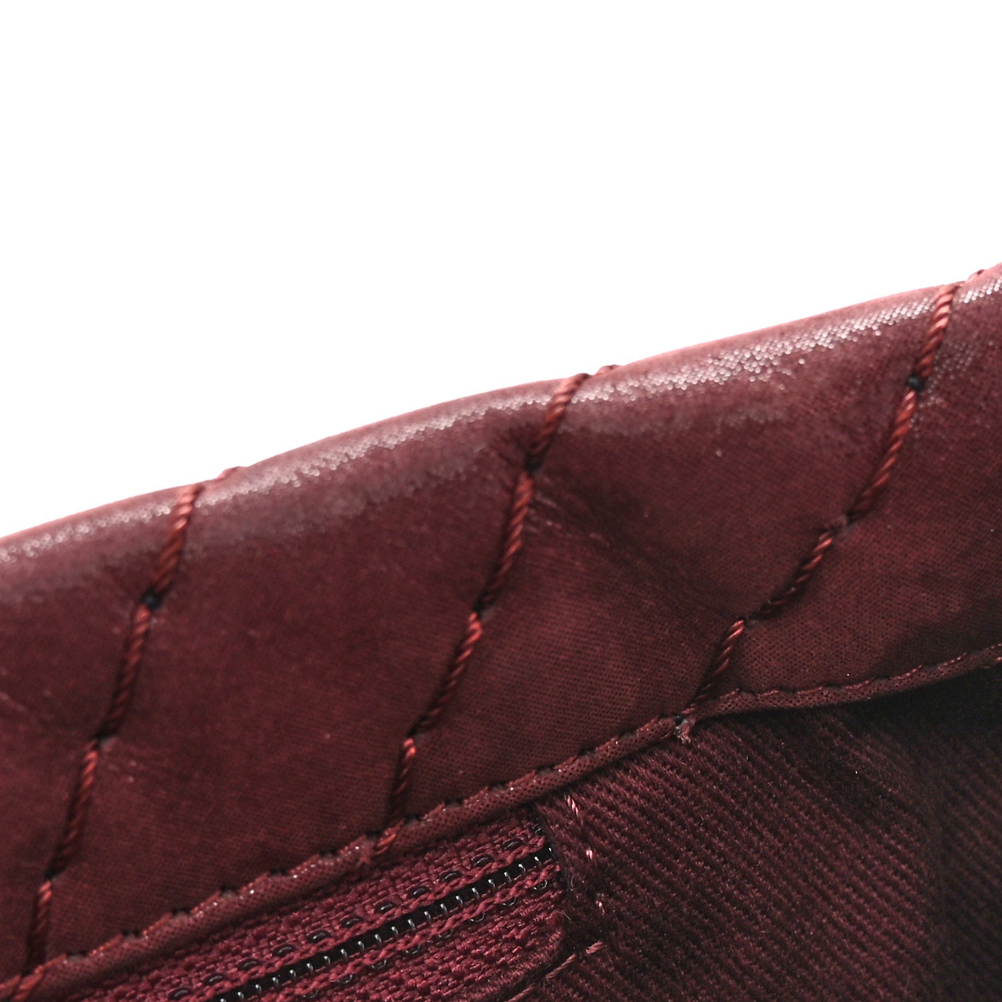 Iridescent Calfskin Surpique Chevron Flap Burgundy