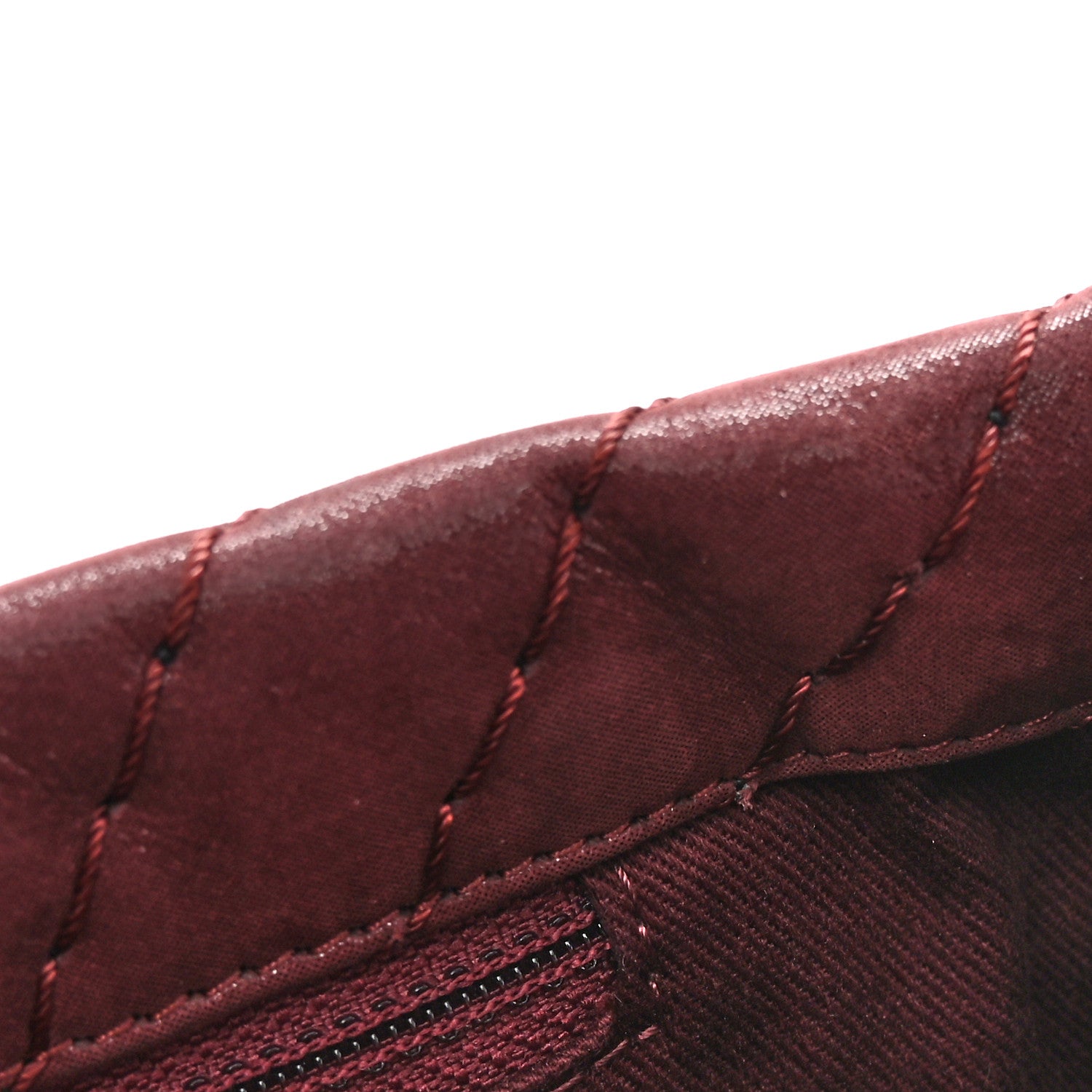 Chanel Iridescent Calfskin Surpique Chevron Flap Burgundy 13 of 13