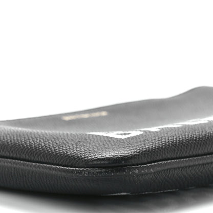 Balenciaga Calfskin Ville Logo Zip Pouch Black 9 of 10