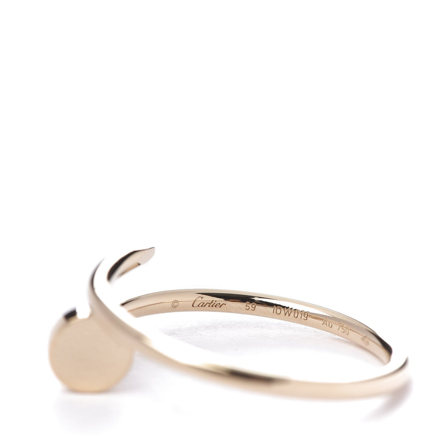 18K Yellow Gold Small Juste Un Clou Ring 59 8.75