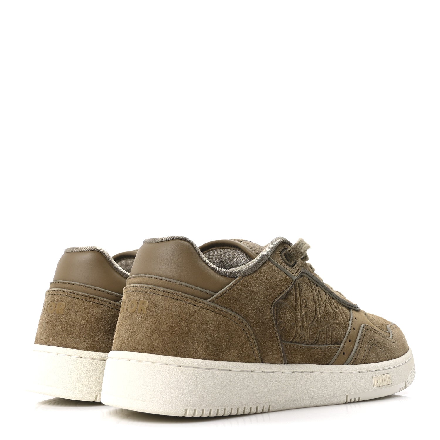 Christian Dior Suede Calfskin Mens B27 Uptown Low Top Sneaker 40 Khaki 5 of 10