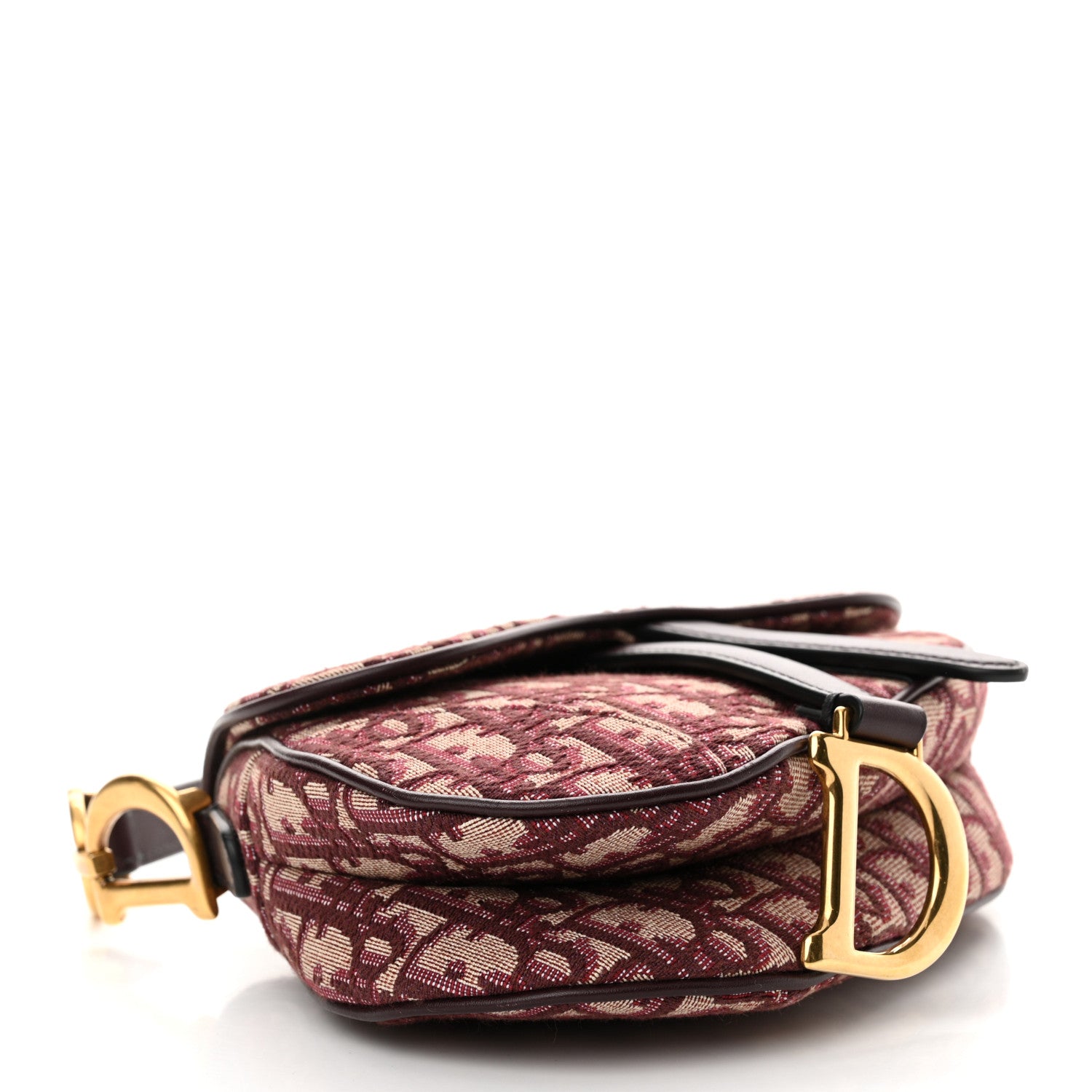 Christian Dior Oblique Mini Saddle Bag Burgundy 4 of 10