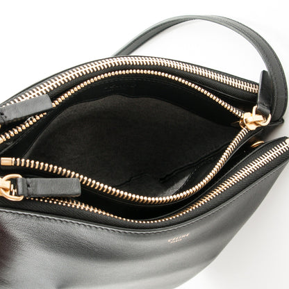 Celine Lambskin Small Trio Crossbody Bag Black 5 of 6