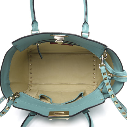 Valentino Garavani Calfskin Small Rockstud Double Handle Tote Colibri 6 of 9
