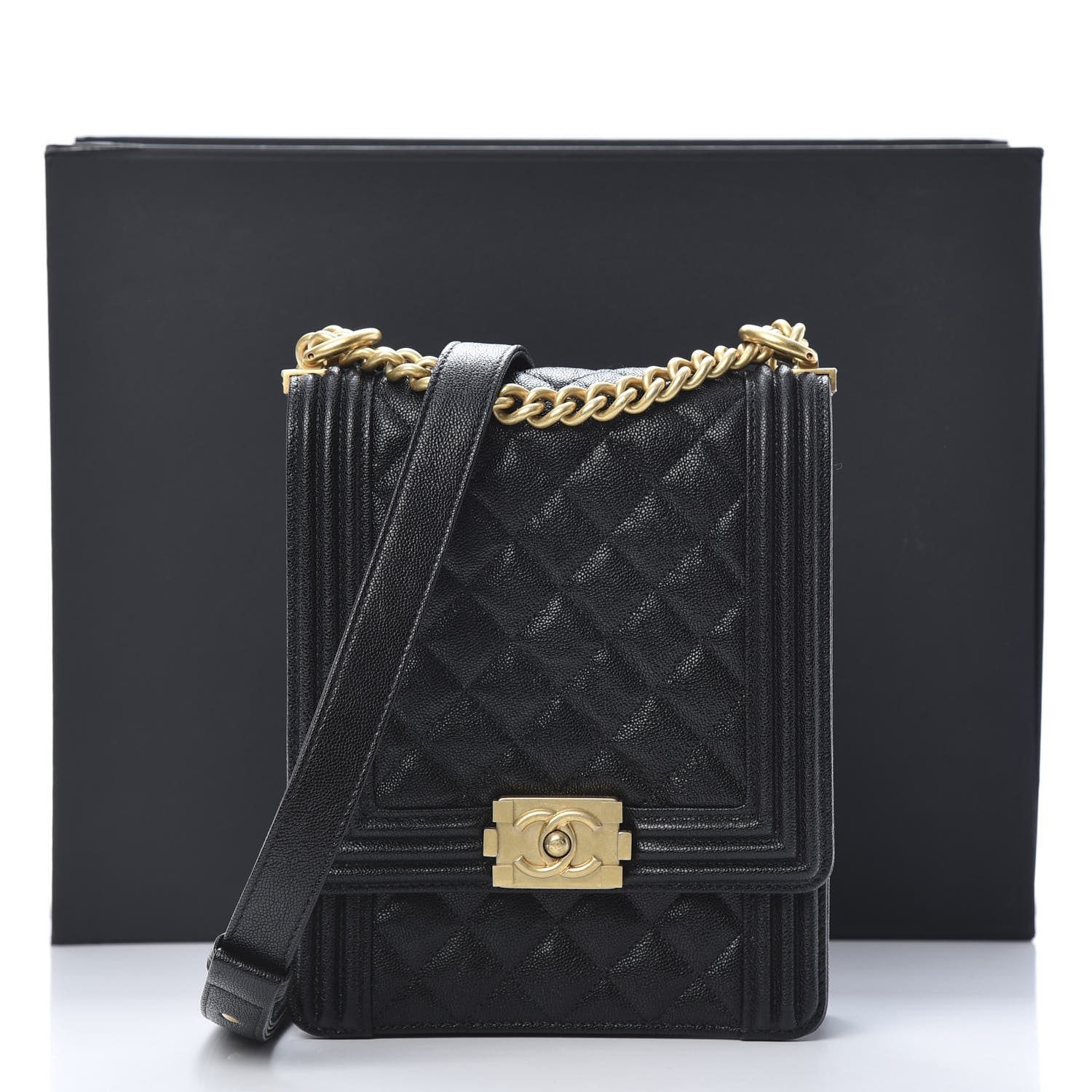 Chanel Caviar Quilted North South Boy Flap Black 11 of 11