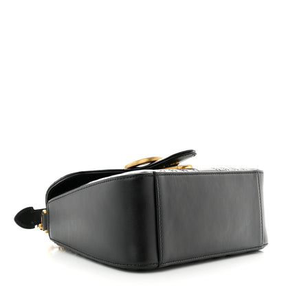 Gucci Calfskin Matelasse Mini GG Marmont Top Handle Shoulder Bag Black 4 of 11