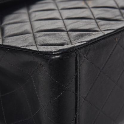 Chanel Lambskin Quilted XL Jumbo Single Flap Black 10 of 13