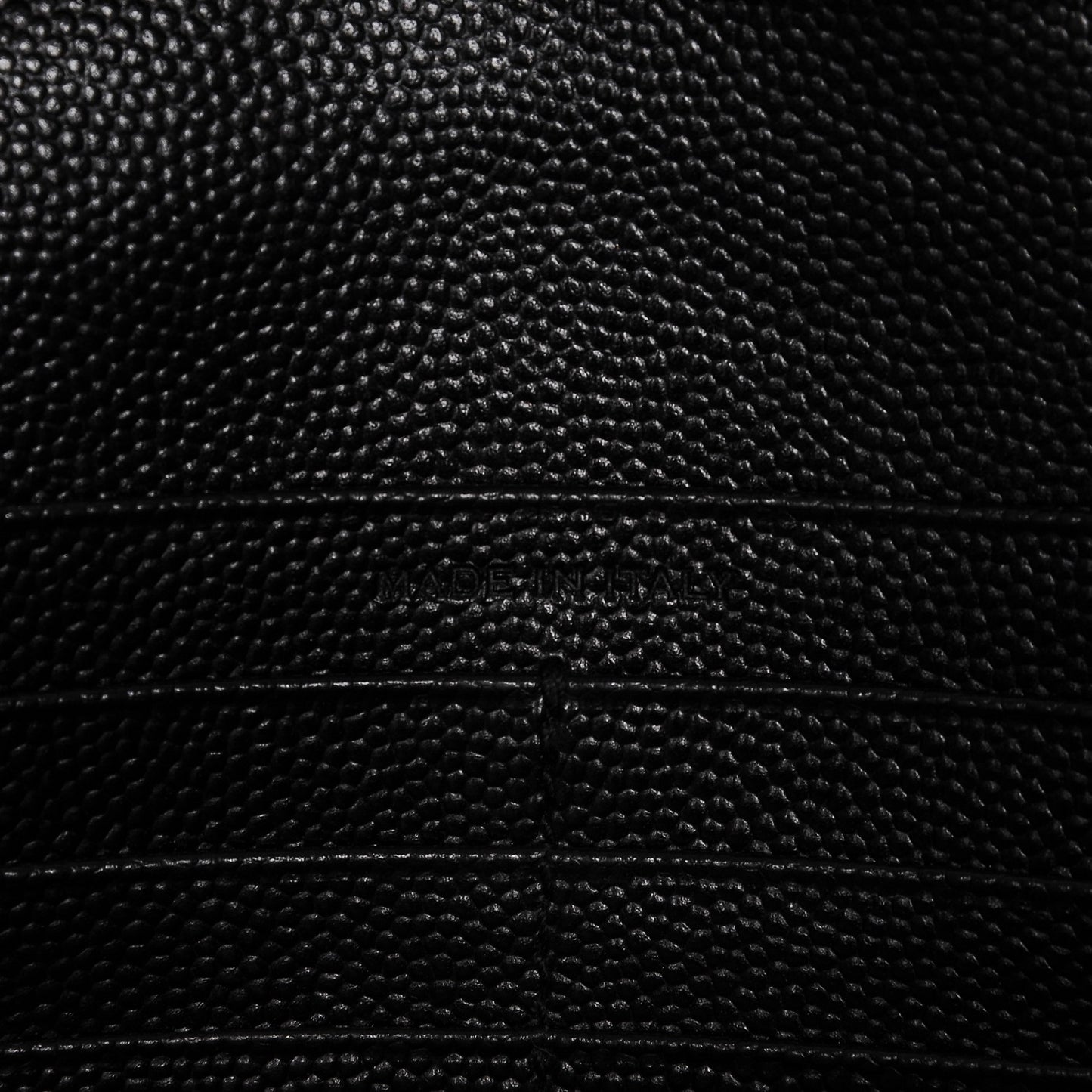 Grain De Poudre Matelasse Chevron Monogram Chain Wallet Black