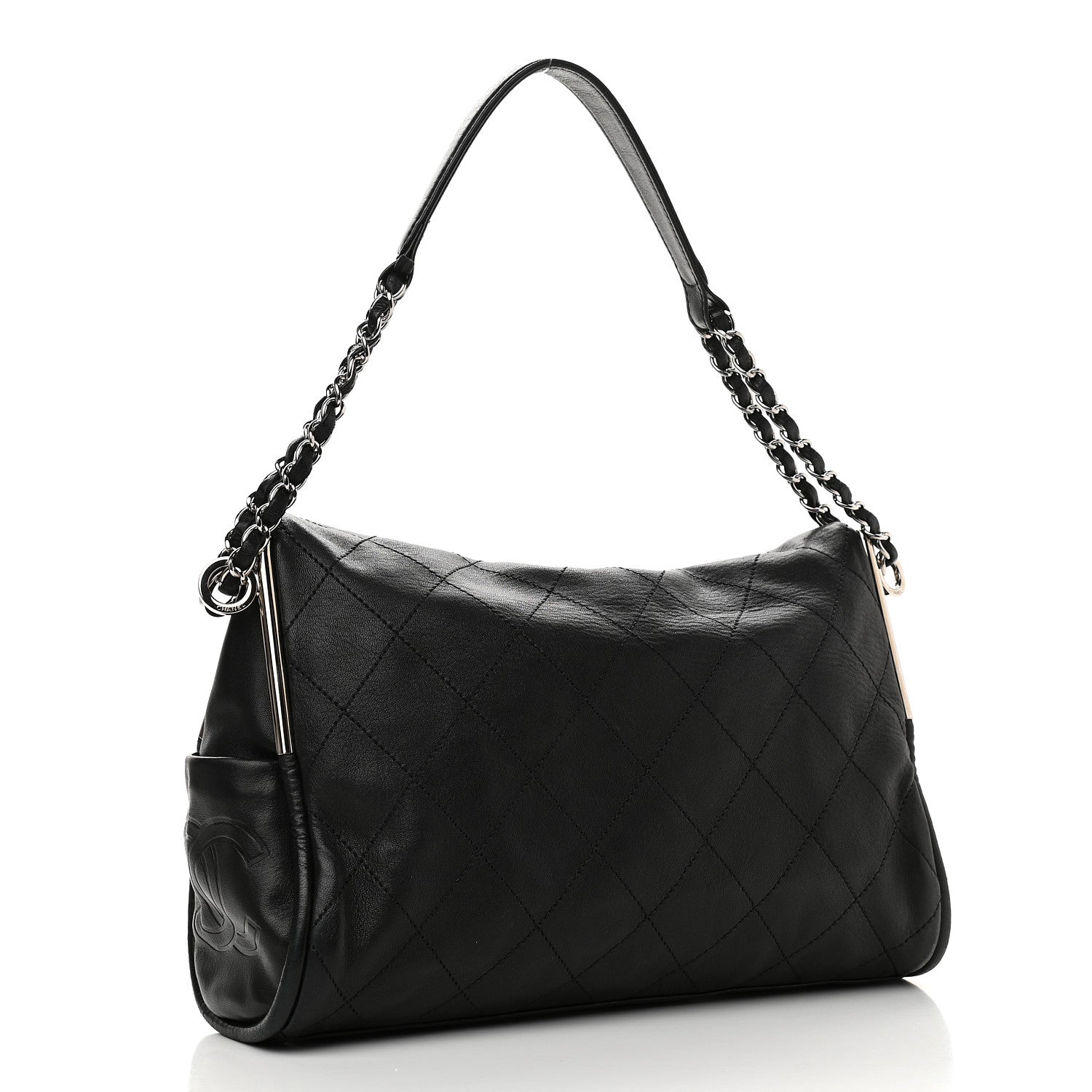 Chanel Lambskin Stitched Medium Ultimate Soft Tote Black 3 of 12