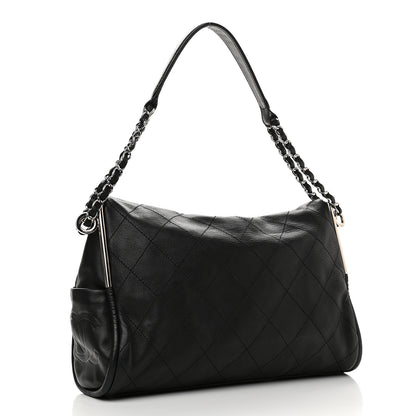 Chanel Lambskin Stitched Medium Ultimate Soft Tote Black 3 of 12