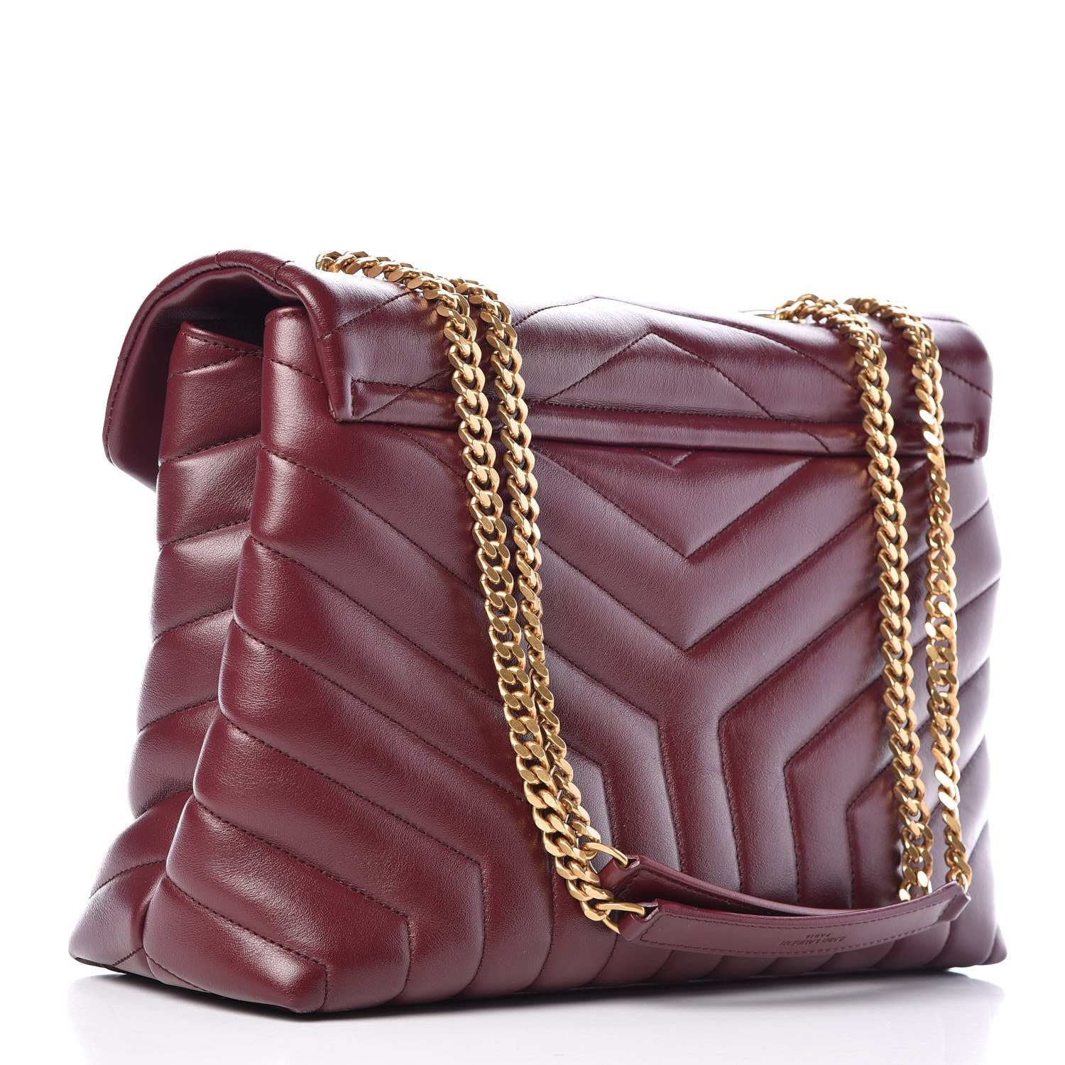 Saint Laurent Calfskin Y Quilted Monogram Medium Loulou Chain Satchel Palissandre 3 of 15