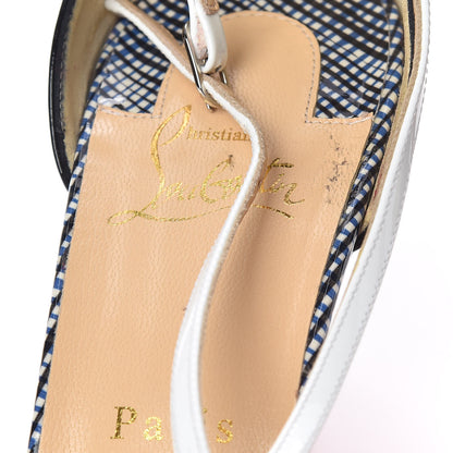 Christian Louboutin Patent Strappy 70 Sandals 40.5 Black Latte 13 of 13