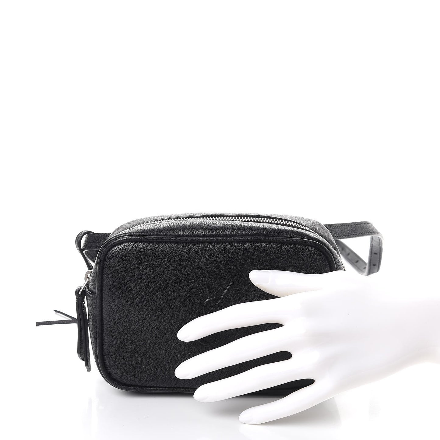 Lambskin Monogram Lou Belt Bag Black