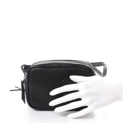 Saint Laurent Lambskin Monogram Lou Belt Bag Black 4 of 9