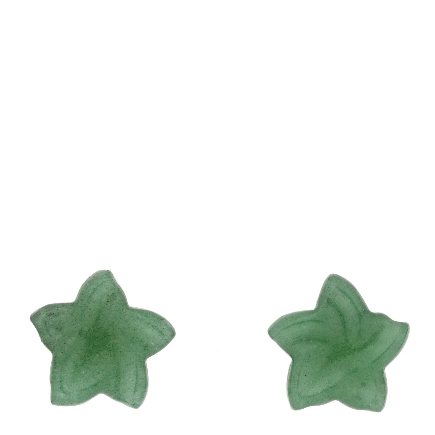Tiffany Sterling Silver Aventurine Elsa Peretti Star Earrings 1 of 4