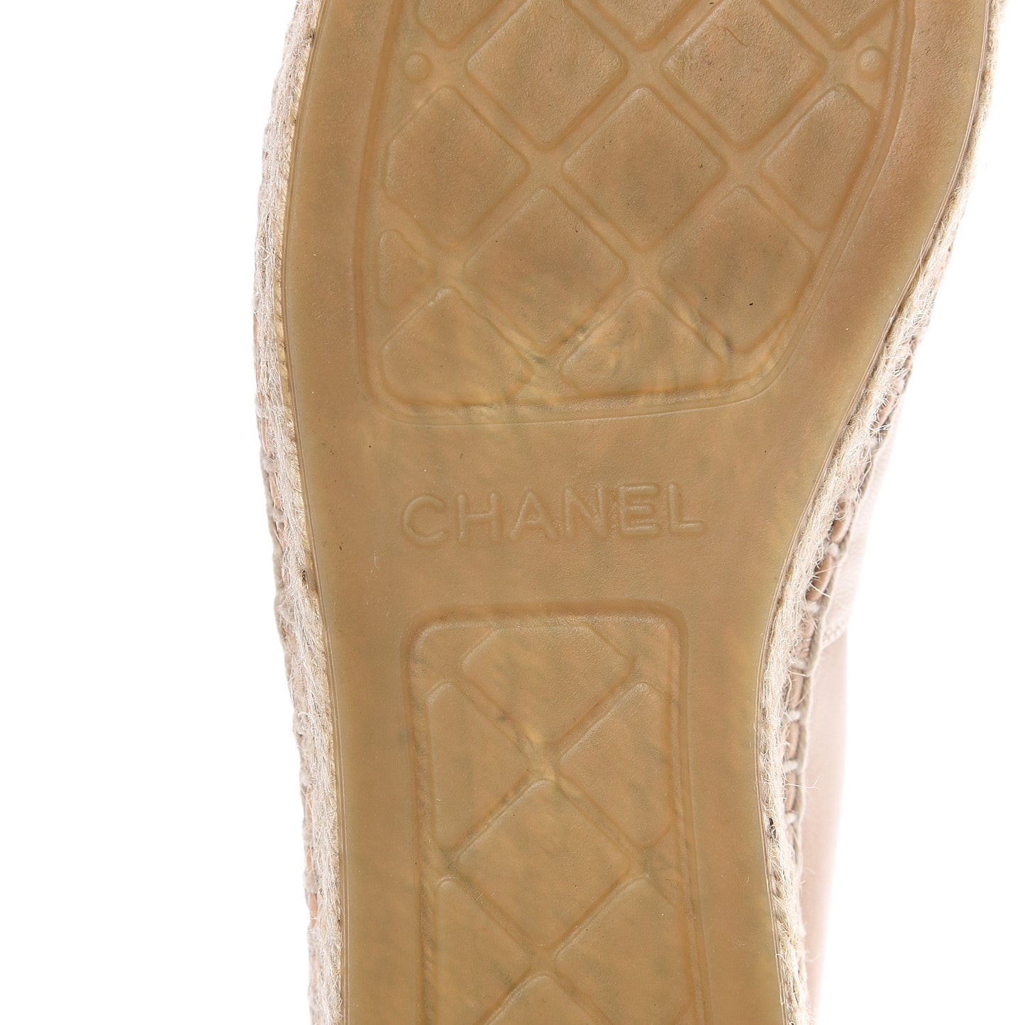 Lambskin CC Espadrilles 37 Beige Black