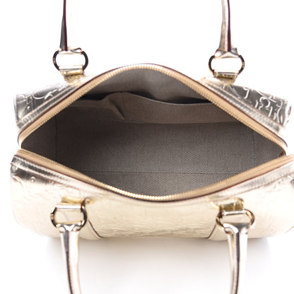 Christian Dior Metallic Patent Monogram Bowler Gold 4 of 10