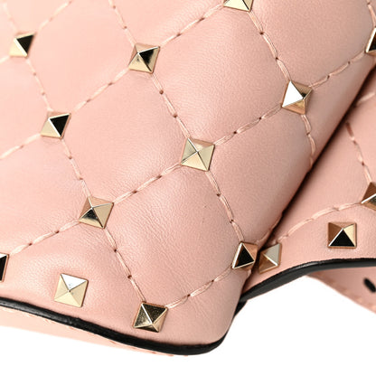 Valentino Garavani Lambskin Rockstud Spike Belt Bag 85 Water Rose 9 of 9