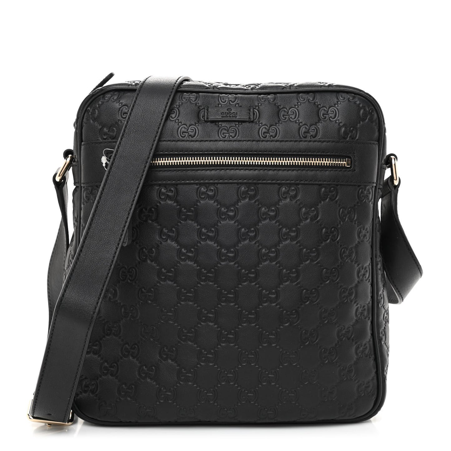Guccissima Medium Messenger Black