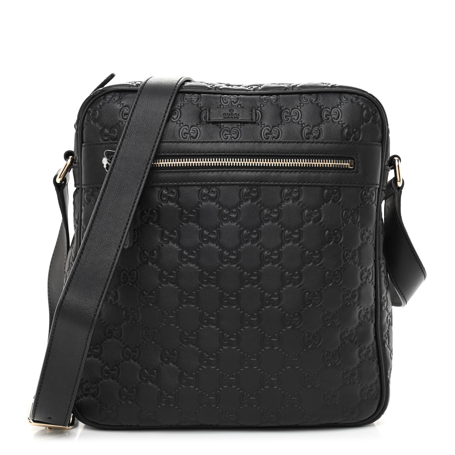Gucci Guccissima Medium Messenger Black 1 of 8