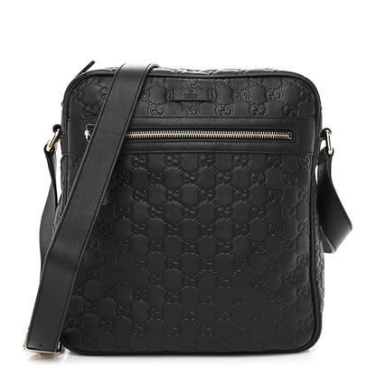 Gucci Guccissima Medium Messenger Black 1 of 8