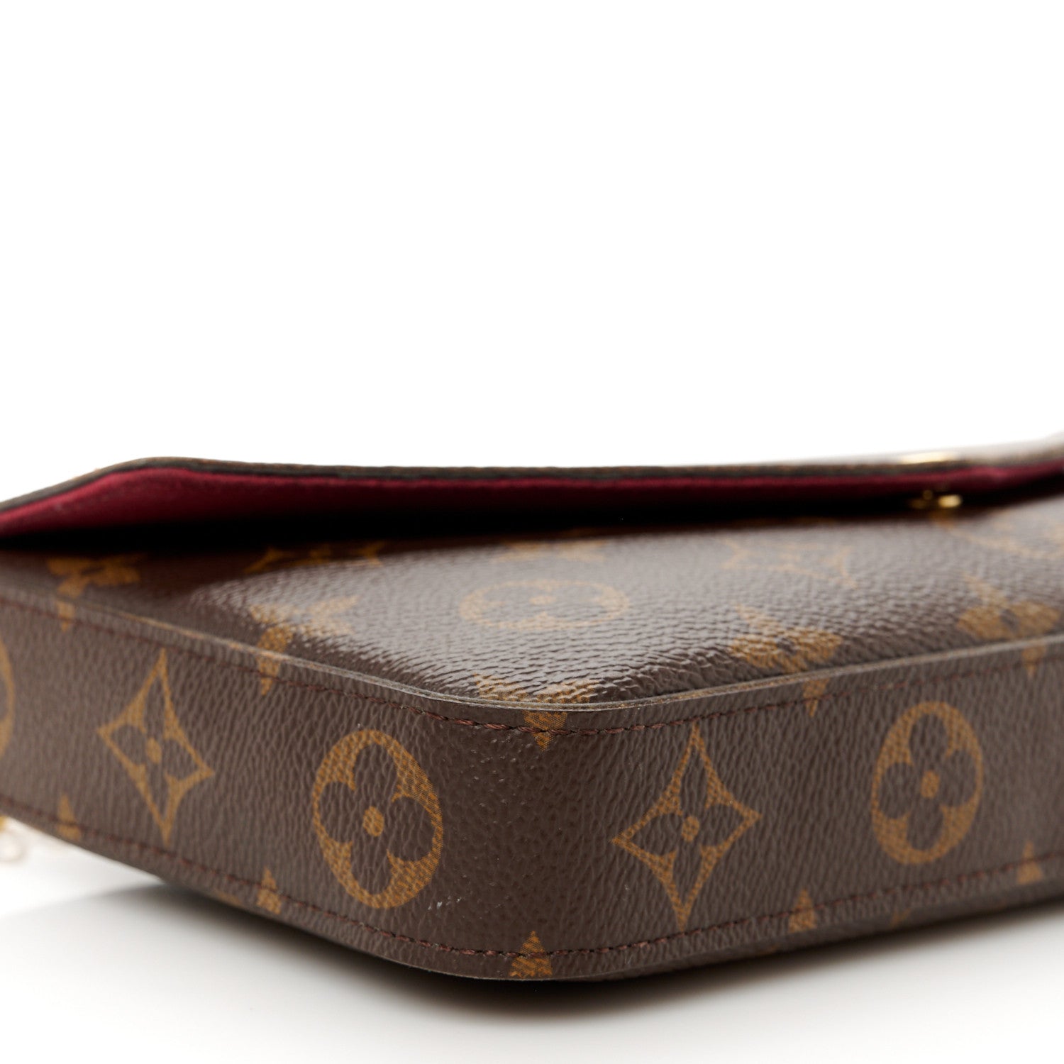 Louis Vuitton Monogram Pochette Felicie Chain Wallet Fuchsia 9 of 10