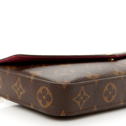 Louis Vuitton Monogram Pochette Felicie Chain Wallet Fuchsia 9 of 10