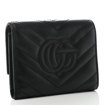 Gucci Calfskin Matelasse GG Marmont Wallet Black 3 of 7
