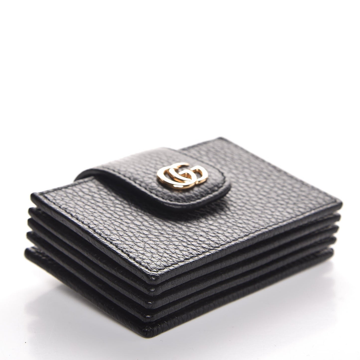 Dollar Calfskin GG Marmont Card Case Black