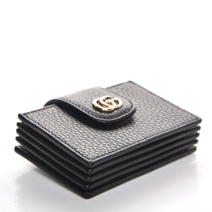 Gucci Dollar Calfskin GG Marmont Card Case Black 4 of 6