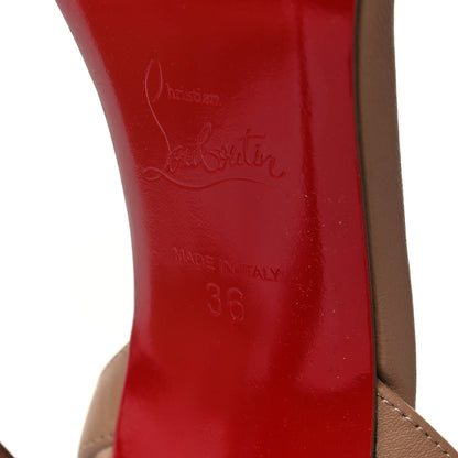 Christian Louboutin Nappa Loubi Girl 100 Sandals 36 Nude 6 of 8