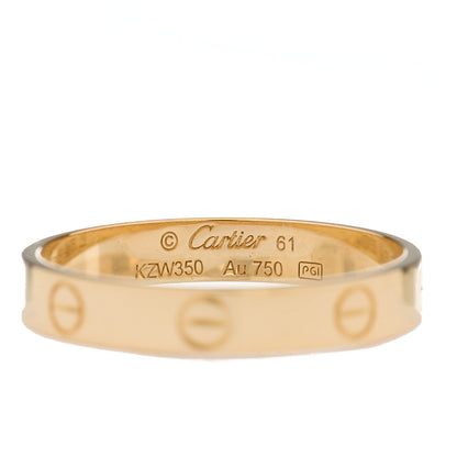 Cartier 18K Yellow Gold 3.5mm LOVE Wedding Band Ring 61 9.5 4 of 5