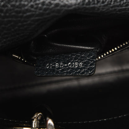 Christian Dior Deerskin Floral Printed Mini Lady Dior Black Blue 7 of 8