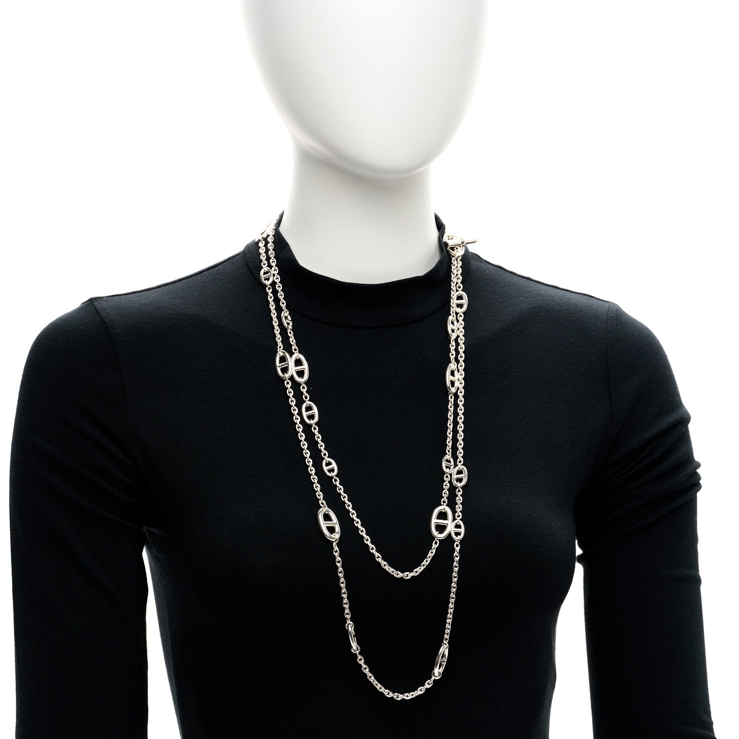 Hermes Sterling Silver Farandole Necklace 160 2 of 6