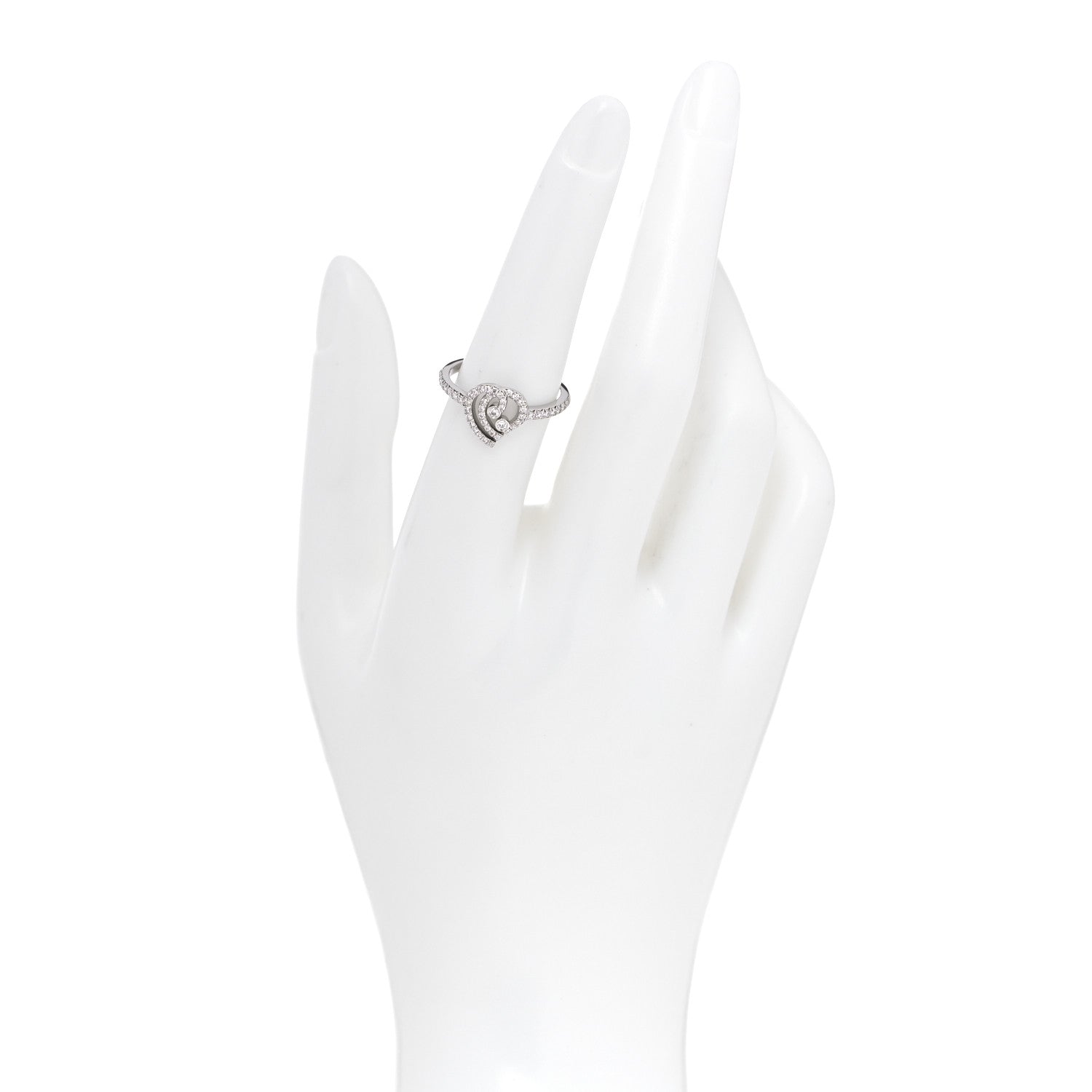 Tiffany Platinum Diamond Enchant Heart Ring 54 7 2 of 6