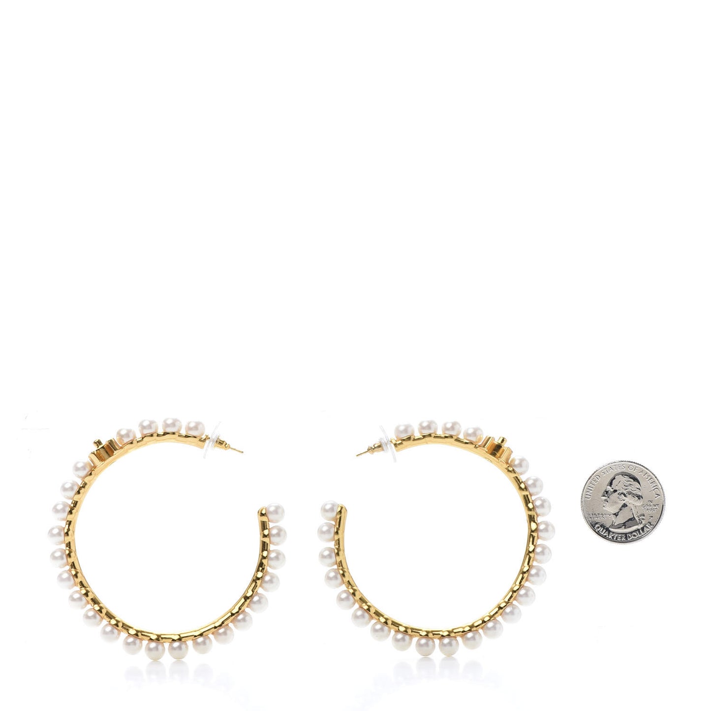 Pearl CC More Is More Hoop Earrings Gold