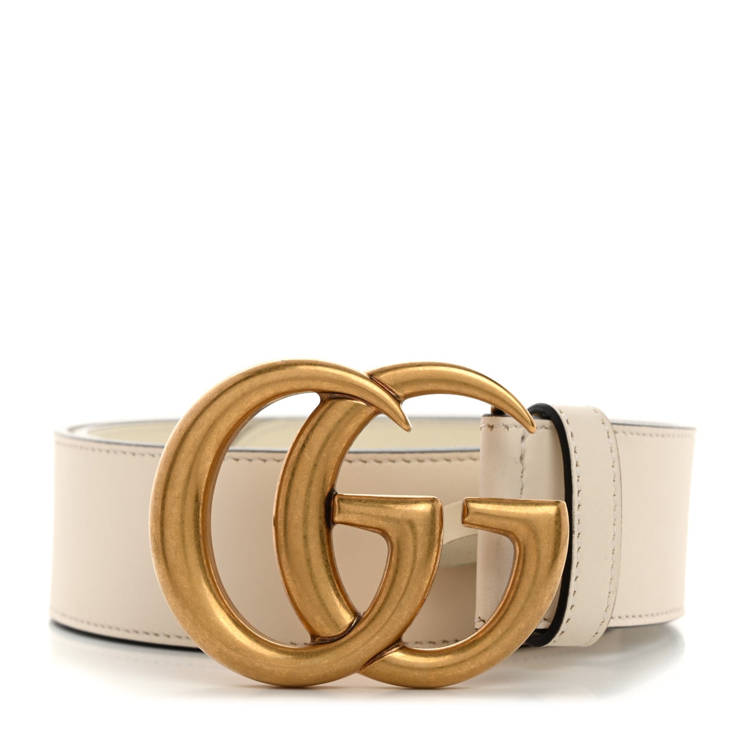 Calfskin Double G 40mm Belt 85 34 Mystic White