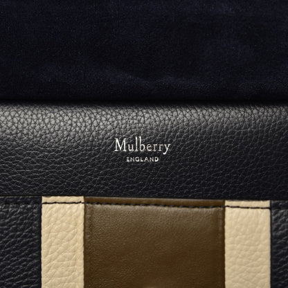 Mulberry Natural Grain Calfskin College Stripe Antony Messenger Midnight Chalk Moss 6 of 7