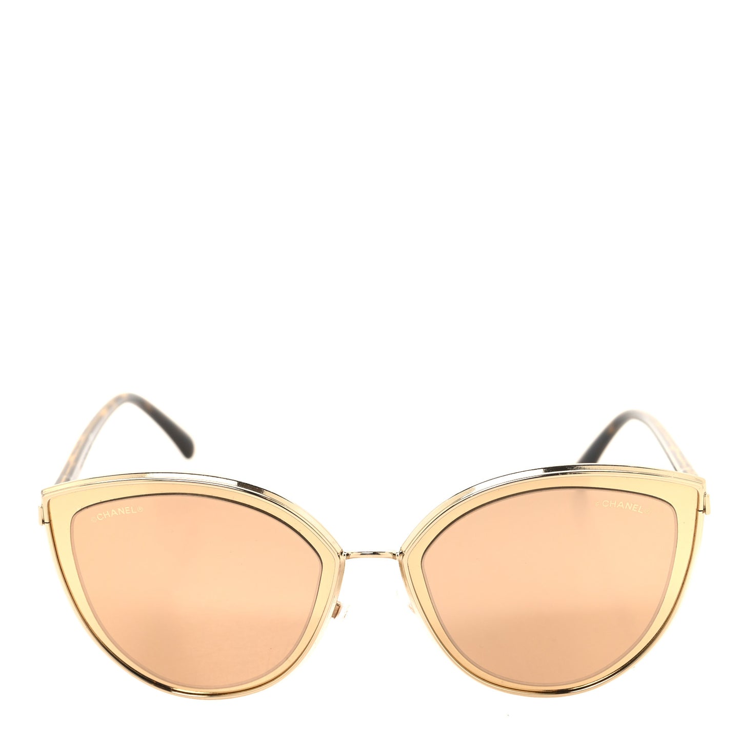 Metal Cat Eye Sunglasses 4222 Gold