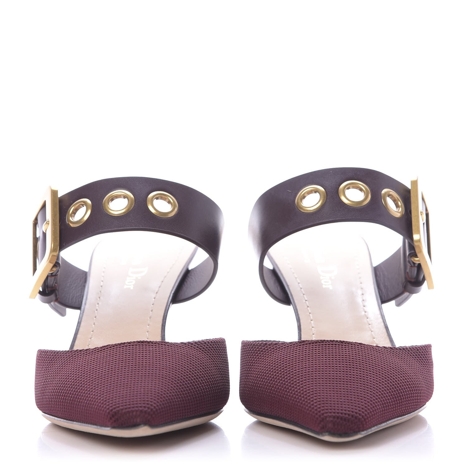 Christian Dior Technical Fabric Calfskin D-Dior 65mm Mules 39 Rouge Black 2 of 11