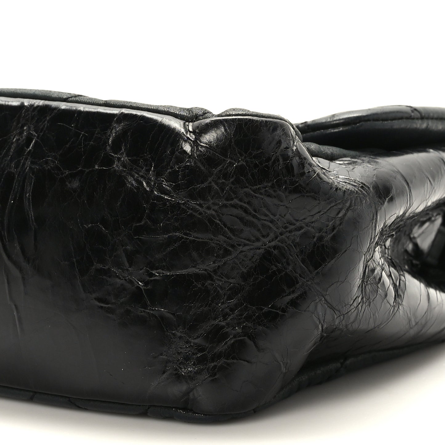 Iridescent Calfskin Medium In the Mix Flap Black