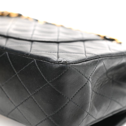 Chanel Lambskin Quilted Medium Double Flap Black 11 of 19