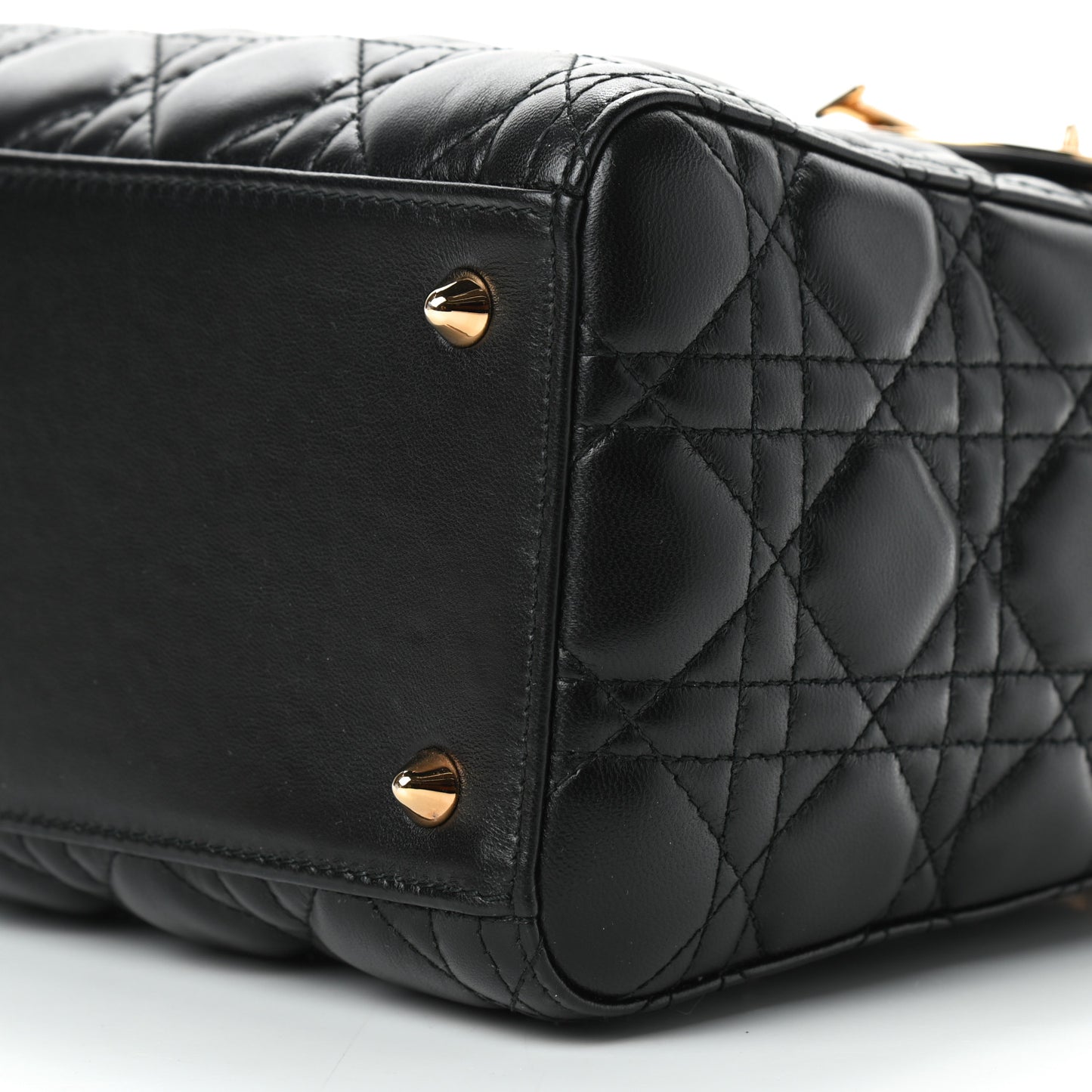 Lambskin Cannage Medium Lady Dior Black
