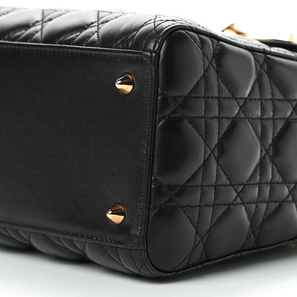 Christian Dior Lambskin Cannage Medium Lady Dior Black 9 of 9