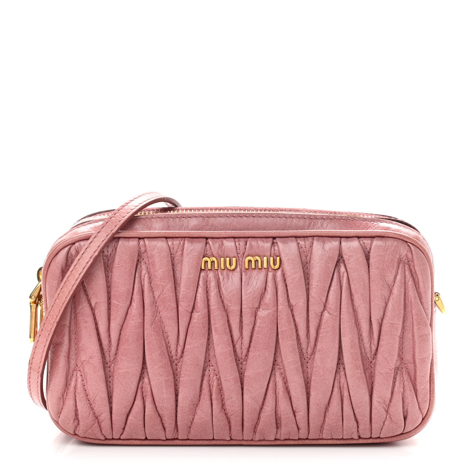 Miu Miu Nappa Matelasse Double Zip Chain Shoulder Bag 1 of 12