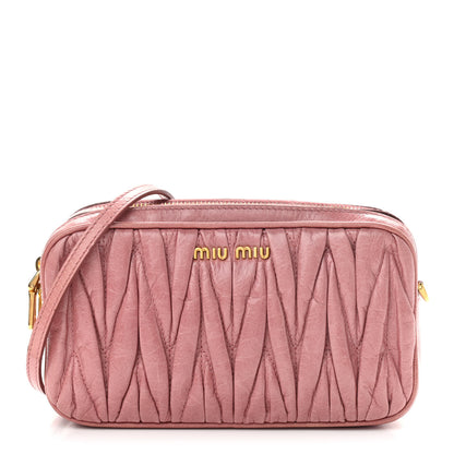 Miu Miu Nappa Matelasse Double Zip Chain Shoulder Bag 1 of 12